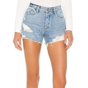 GRLFRND Distressed Helena Shorts In Heartbeat